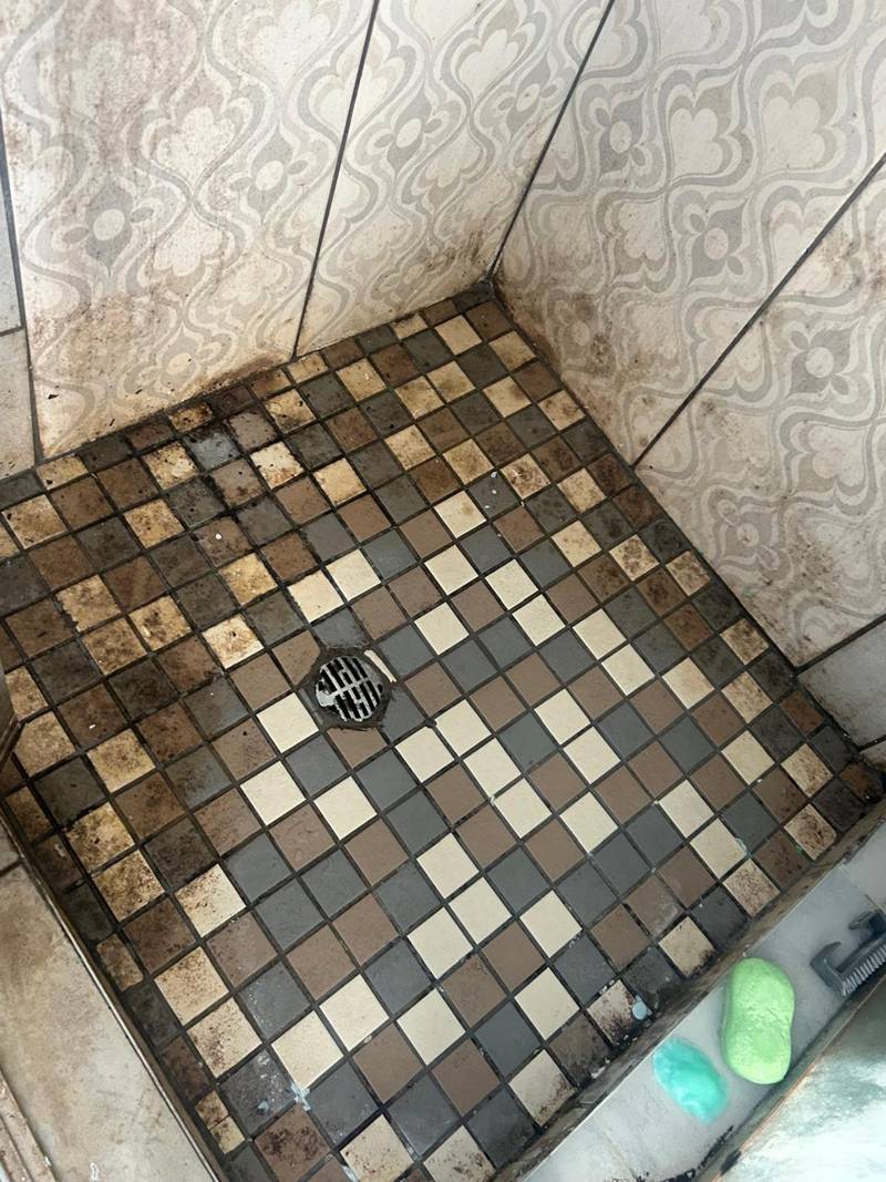 Shower before cleaning
